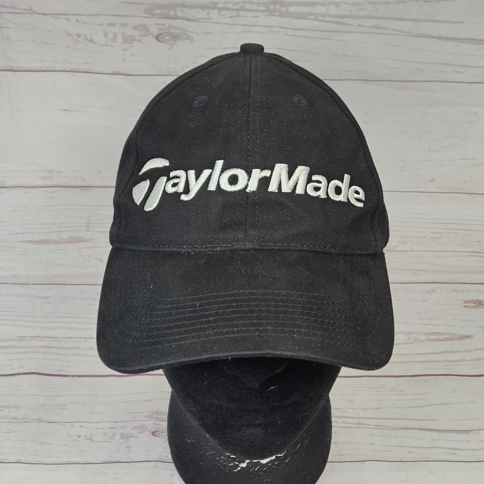 Taylormade Golf Baseball Dad Hat Mens Adjustable Osfa Black Strapback Cotton